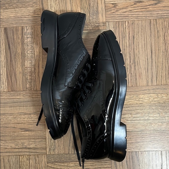 STUART WEITZMAN Womens Darra Patent Leather Brogue Oxfords Black size 9.5 B - Picture 6 of 16
